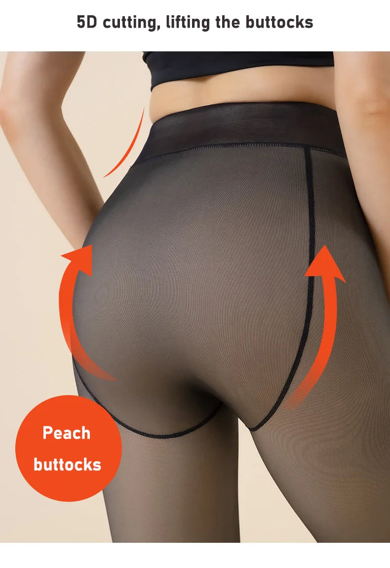 Medias térmicas translúcidas para mujer, pantimedias gruesas, elásticas, de terciopelo, de talla grande, para invierno,medias para mujer,lenceria super sexy,tallas grandes medias termicas mujer ﻿