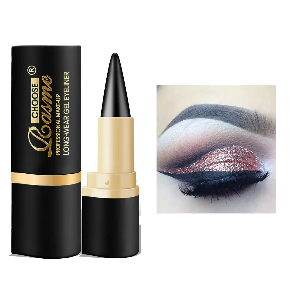 Delineador de ojos de textura cremosa, 1 recuento/2 recuentos, lápiz de muelle alto a prueba de sudor para colorear fácil, accesorios de maquillaje diario para mujeres