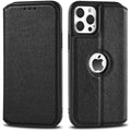 Funda de cuero para iPhone 16 15 14 13 12 11 Pro Max XS XR funda tipo billetera [bloqueo RFID] funda con tapa magnética delgada con tarjetero