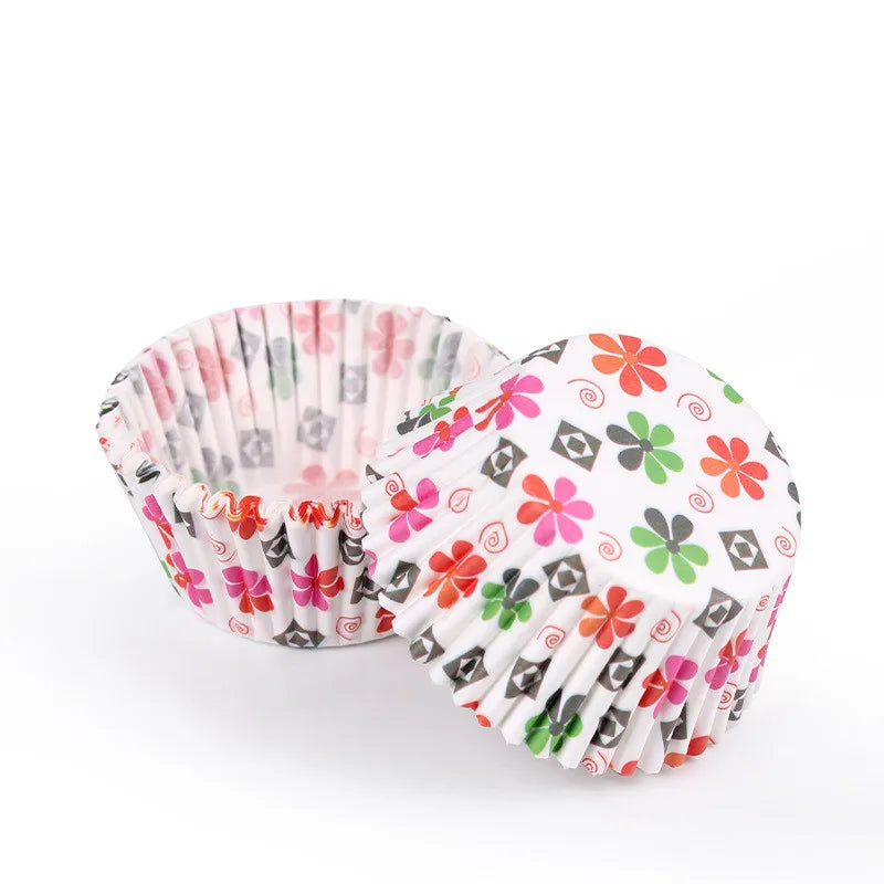 100 unids/pack pastel Muffin Cupcake vasos de papel caja de pastel Cupcake Liner cocina accesorios para hornear molde de pastel herramientas de decoración