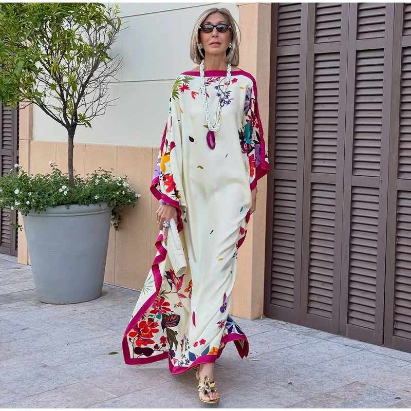 Vestidos Estampados para Mujer, Vestido Bohemio, Caftanes para Mujer, Moda 2026, Vestidos Holgados para Mujer, Vestido Maxi Elegante para la Playa