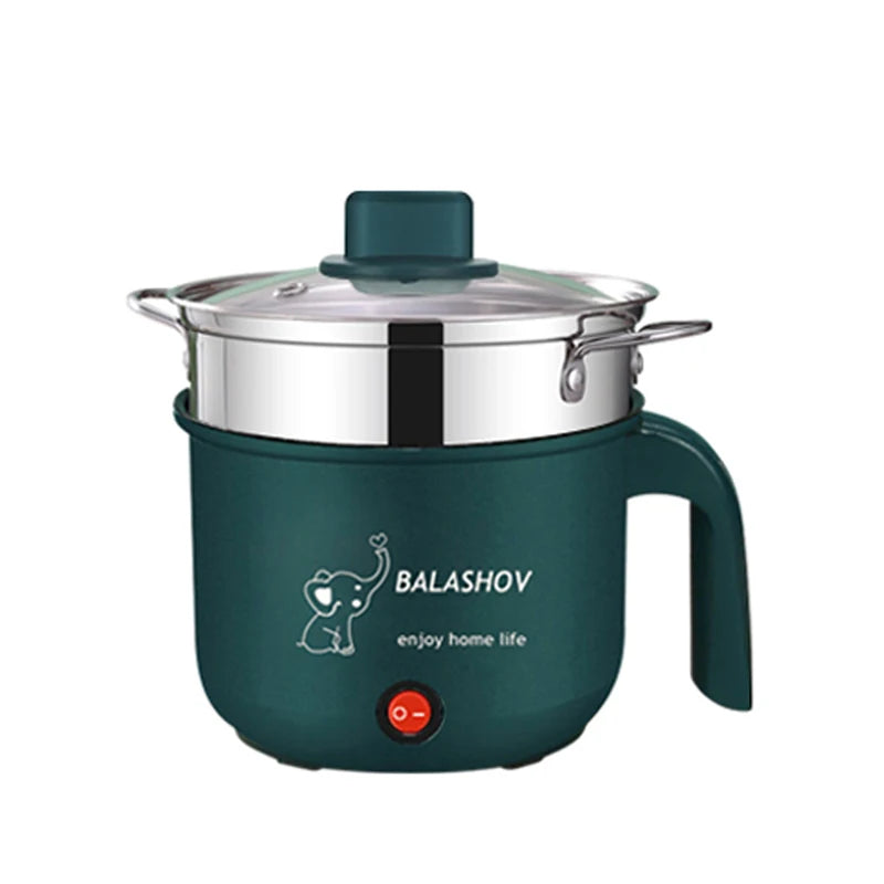 Mini olla arrocera eléctrica, máquina de cocina antiadherente, olla caliente de una/doble capa, olla arrocera eléctrica multifunción para el hogar