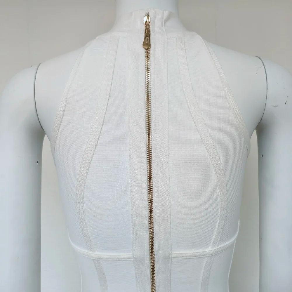 Vestido Sexy de verano para mujer, elegante, elástico, blanco, liso, ajustado, a la moda, para fiesta, XL, venta al por mayor, 2024