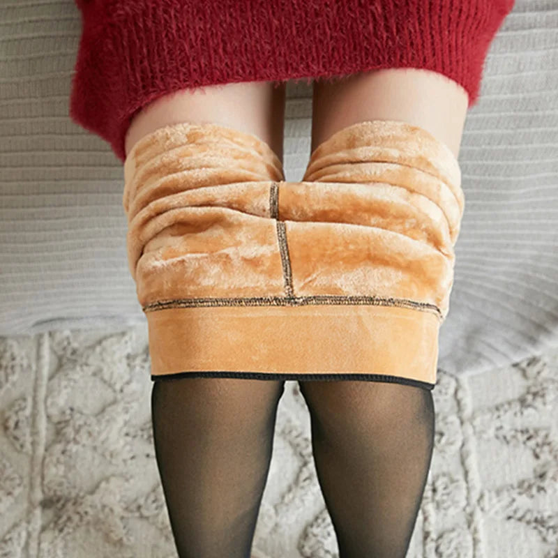 Medias térmicas translúcidas para mujer, pantimedias gruesas, elásticas, de terciopelo, de talla grande, para invierno,medias para mujer,lenceria super sexy,tallas grandes medias termicas mujer ﻿