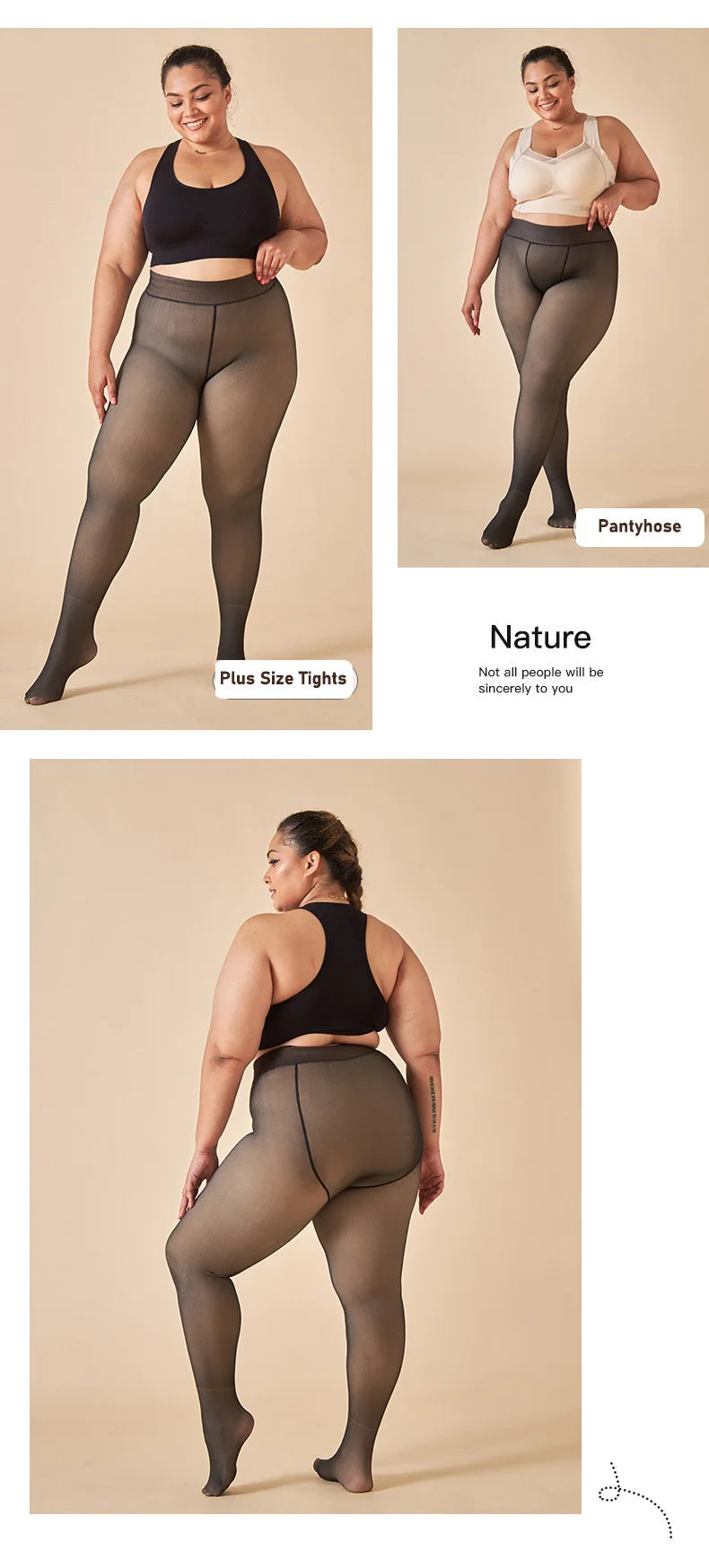 Medias térmicas translúcidas para mujer, pantimedias gruesas, elásticas, de terciopelo, de talla grande, para invierno,medias para mujer,lenceria super sexy,tallas grandes medias termicas mujer ﻿