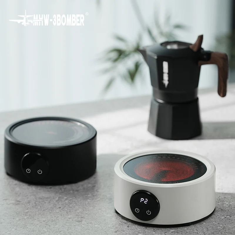 Mini estufa eléctrica de café de MHW-3BOMBER para olla Moka, mesa de cocina de cerámica de 800w, horno de calefacción de agua y leche, herramienta de café, uso en cocina y campamento