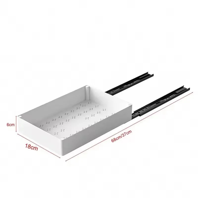 Organizador de cocina extraíble, estante de almacenamiento tipo cajonera, bandeja de almacenamiento con rieles deslizantes, organizador de armarios para despensa, 1-2 uds.
