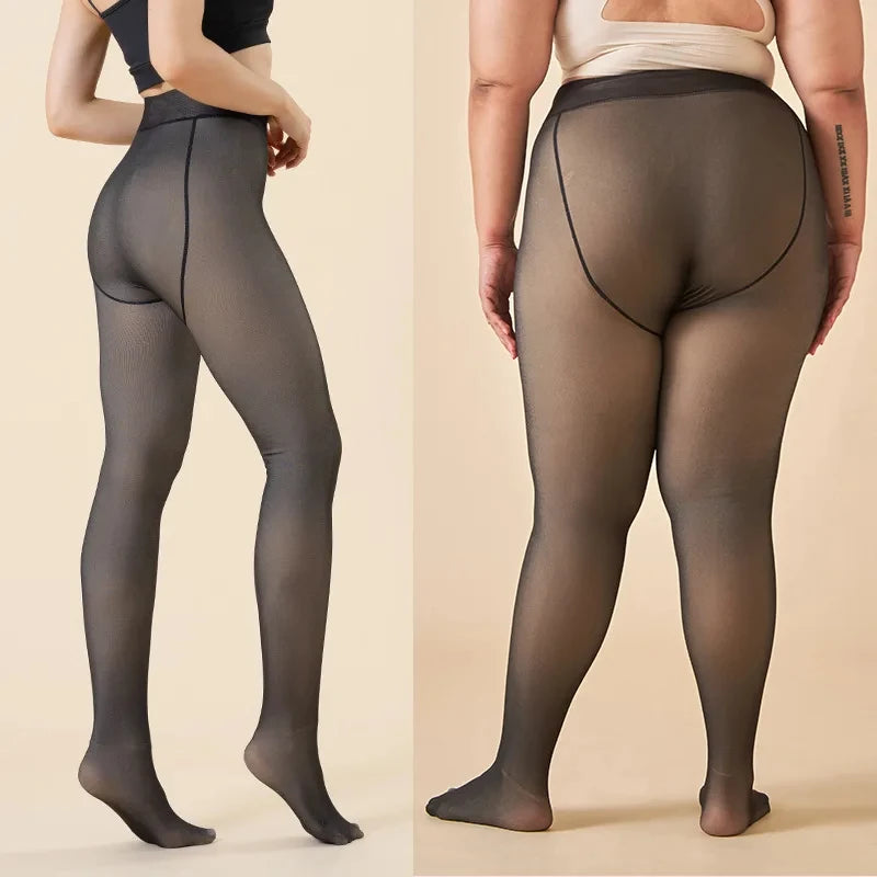 Medias térmicas translúcidas para mujer, pantimedias gruesas, elásticas, de terciopelo, de talla grande, para invierno,medias para mujer,lenceria super sexy,tallas grandes medias termicas mujer ﻿