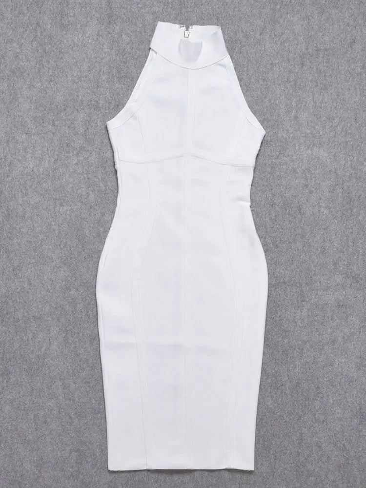 Vestido Sexy de verano para mujer, elegante, elástico, blanco, liso, ajustado, a la moda, para fiesta, XL, venta al por mayor, 2024