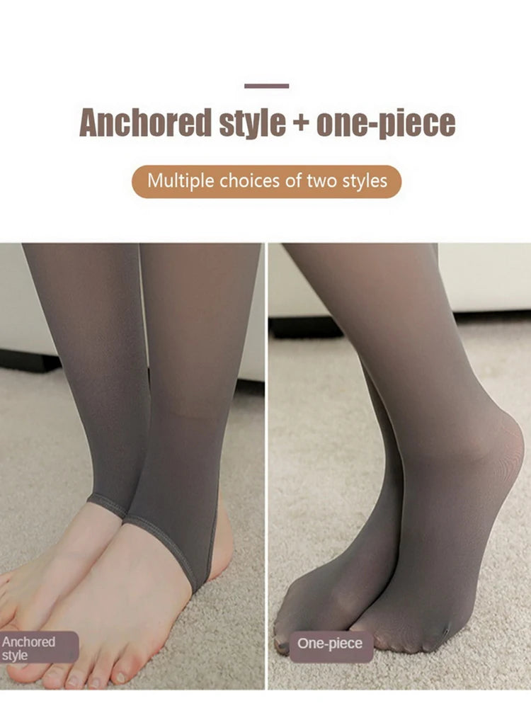 Medias térmicas translúcidas para mujer, pantimedias gruesas, elásticas, de terciopelo, de talla grande, para invierno,medias para mujer,lenceria super sexy,tallas grandes medias termicas mujer ﻿