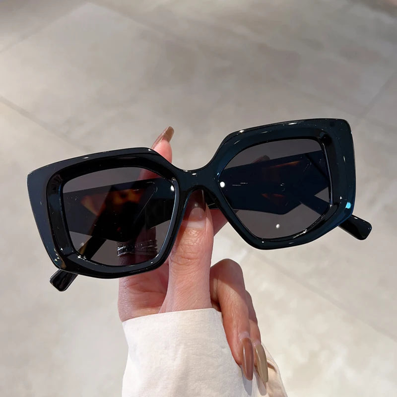 KAMMPT gafas de sol Vintage de gran tamaño para mujer, gafas de sol con gradiente Irregular a la moda, diseño de marca de lujo, gafas de sol UV400