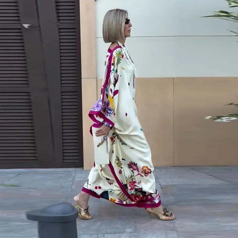 Vestidos Estampados para Mujer, Vestido Bohemio, Caftanes para Mujer, Moda 2026, Vestidos Holgados para Mujer, Vestido Maxi Elegante para la Playa