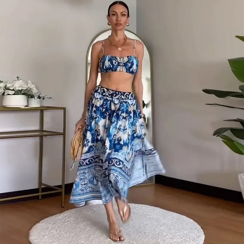 Mono corto vintage estampado para mujer, con cuello cuadrado, sin mangas, con cordones en la cintura, ropa de playa informal nueva