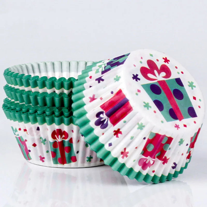 100 unids/pack pastel Muffin Cupcake vasos de papel caja de pastel Cupcake Liner cocina accesorios para hornear molde de pastel herramientas de decoración