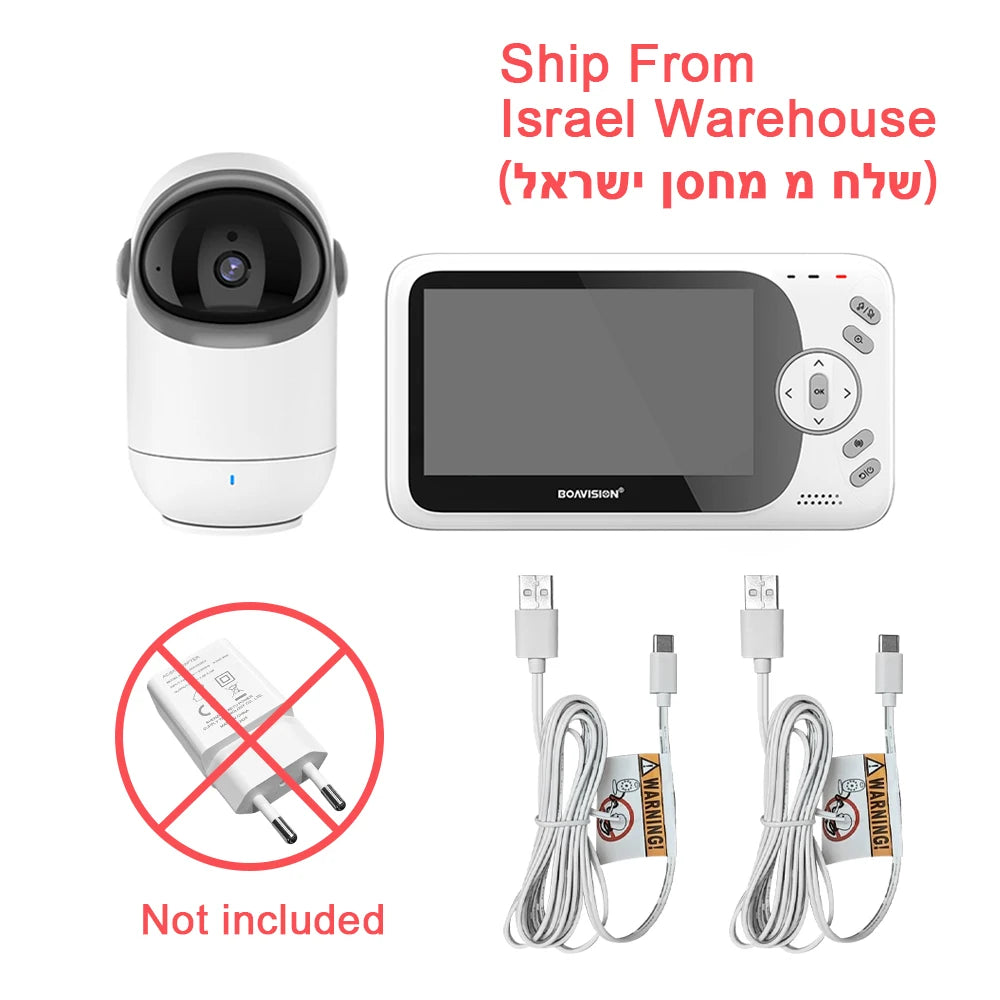 Monitor de vídeo para bebé de 4,3 pulgadas con cámara Pan Tilt 2,4G Audio bidireccional inalámbrico cámara de seguridad de visión nocturna niñera VB801