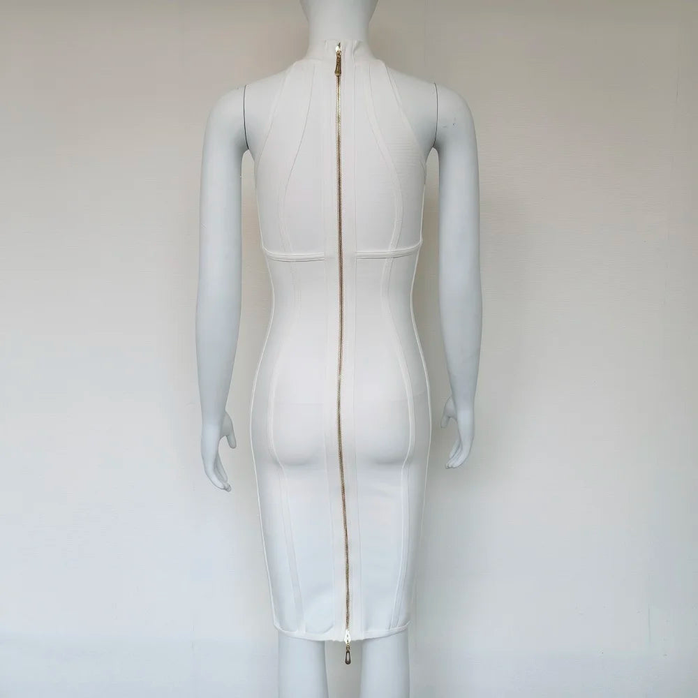 Vestido Sexy de verano para mujer, elegante, elástico, blanco, liso, ajustado, a la moda, para fiesta, XL, venta al por mayor, 2024