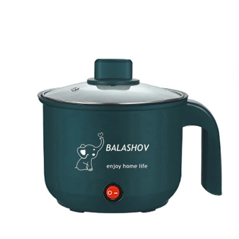 Mini olla arrocera eléctrica, máquina de cocina antiadherente, olla caliente de una/doble capa, olla arrocera eléctrica multifunción para el hogar