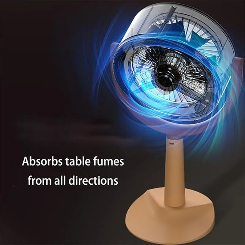 Campana Extractora eléctrica de escritorio, Mini extractor de aire portátil de alta potencia de succión con ángulo ajustable USB para barbacoa, olla caliente, electrodoméstico de cocina