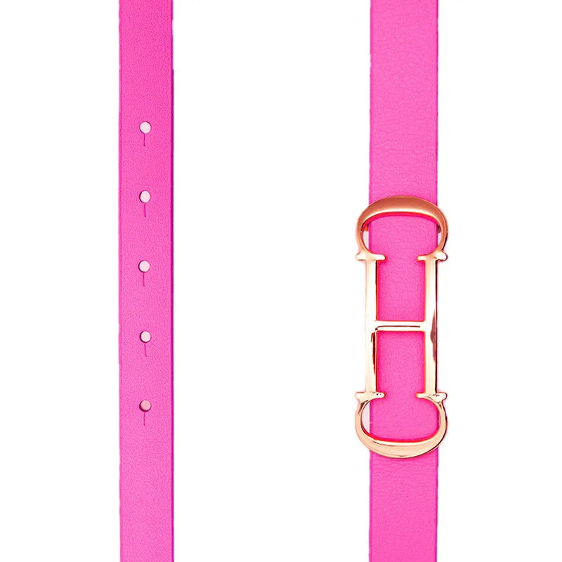 Cinturón de Cuero con Hebilla Metálica con Logotipo CH para Mujer, Cinturón de Moda de Lujo para Jeans, Vestidos y Uso Diario