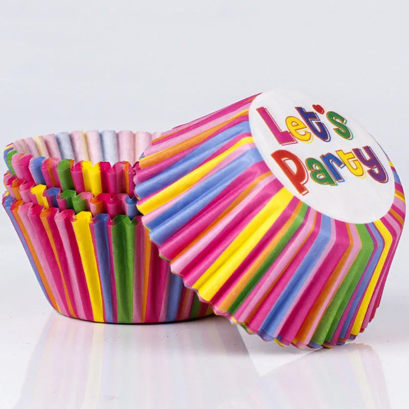 100 unids/pack pastel Muffin Cupcake vasos de papel caja de pastel Cupcake Liner cocina accesorios para hornear molde de pastel herramientas de decoración