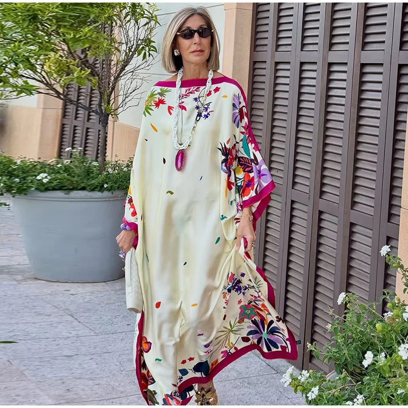 Vestidos Estampados para Mujer, Vestido Bohemio, Caftanes para Mujer, Moda 2026, Vestidos Holgados para Mujer, Vestido Maxi Elegante para la Playa
