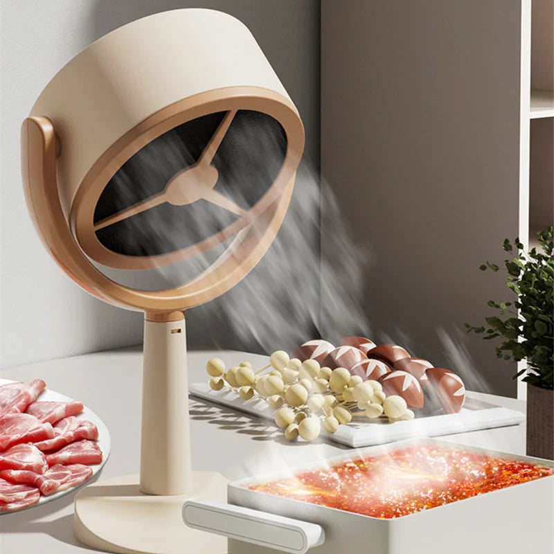 Campana Extractora eléctrica de escritorio, Mini extractor de aire portátil de alta potencia de succión con ángulo ajustable USB para barbacoa, olla caliente, electrodoméstico de cocina
