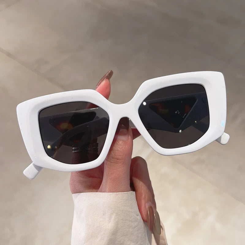 KAMMPT gafas de sol Vintage de gran tamaño para mujer, gafas de sol con gradiente Irregular a la moda, diseño de marca de lujo, gafas de sol UV400