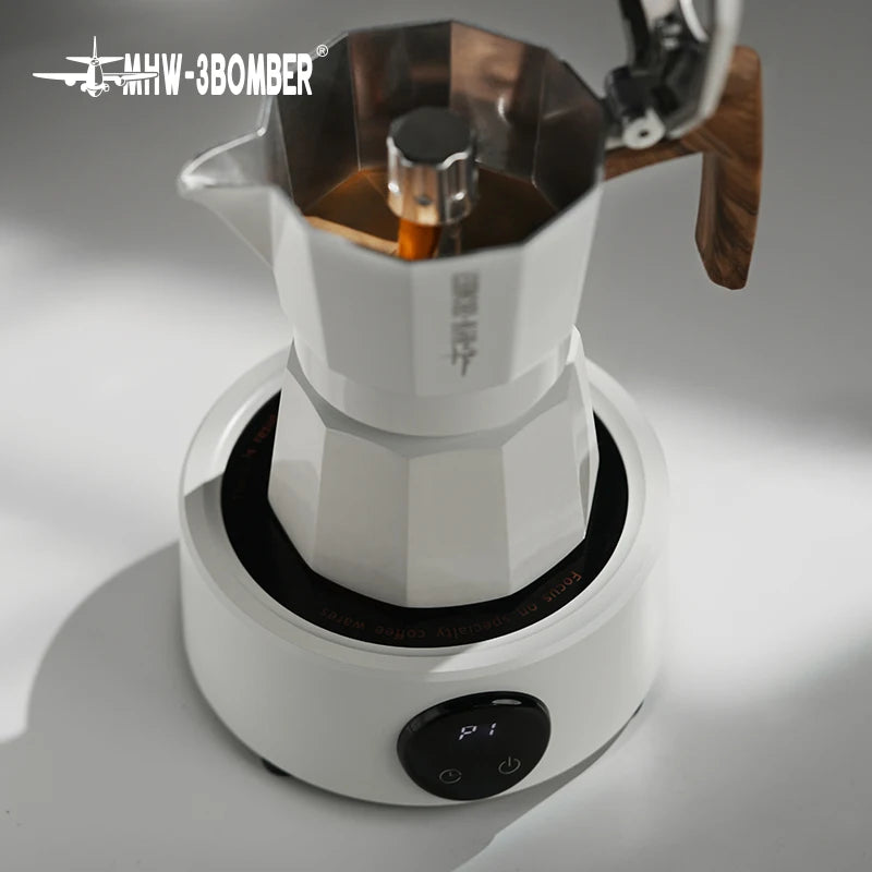 Mini estufa eléctrica de café de MHW-3BOMBER para olla Moka, mesa de cocina de cerámica de 800w, horno de calefacción de agua y leche, herramienta de café, uso en cocina y campamento