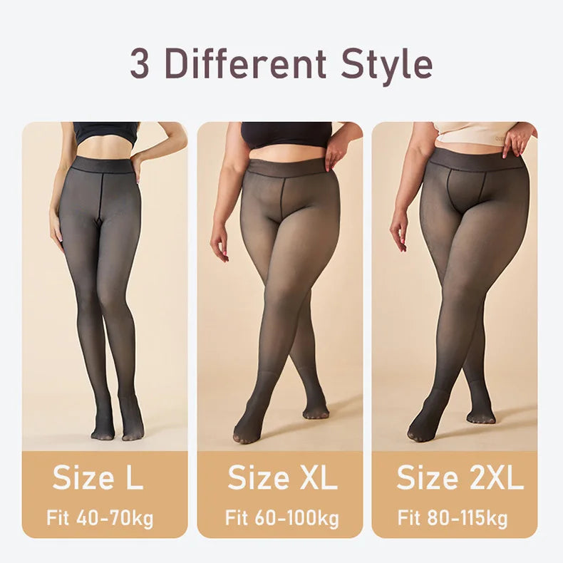 Medias térmicas translúcidas para mujer, pantimedias gruesas, elásticas, de terciopelo, de talla grande, para invierno,medias para mujer,lenceria super sexy,tallas grandes medias termicas mujer ﻿