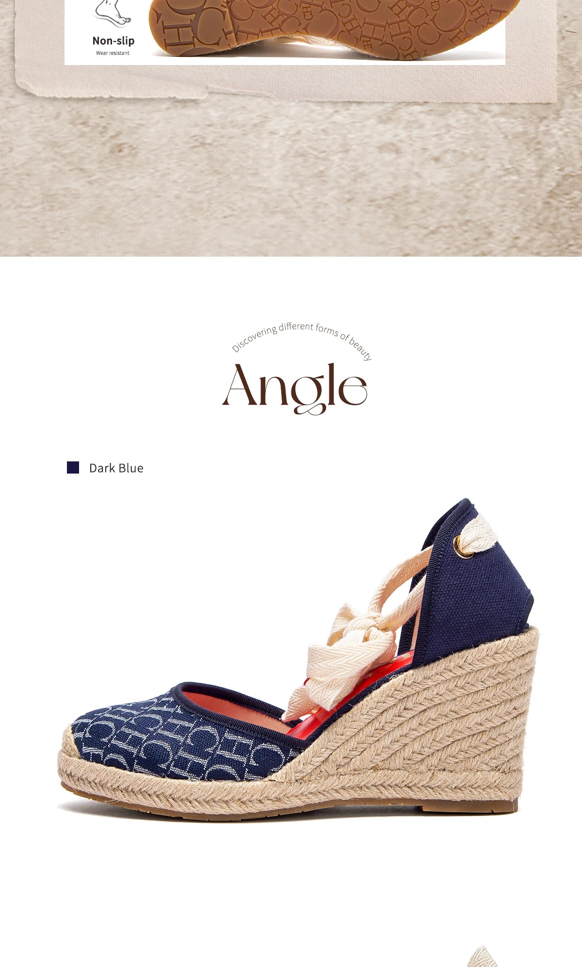 Tacones altos para mujer Verano Alpargata Plataforma Cuña 2025 Sandalias Punta cerrada Correa en el tobillo Con cordones Fiesta de vacaciones en la playa 8 cm