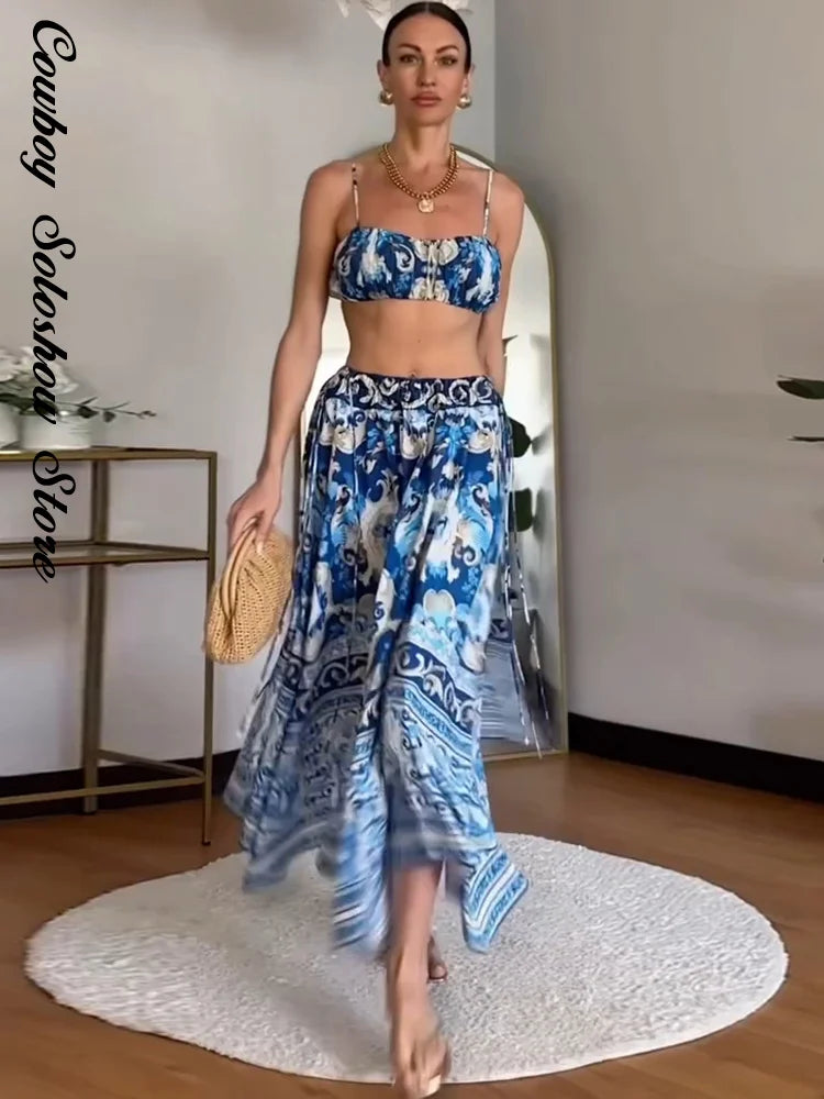 Mono corto vintage estampado para mujer, con cuello cuadrado, sin mangas, con cordones en la cintura, ropa de playa informal nueva
