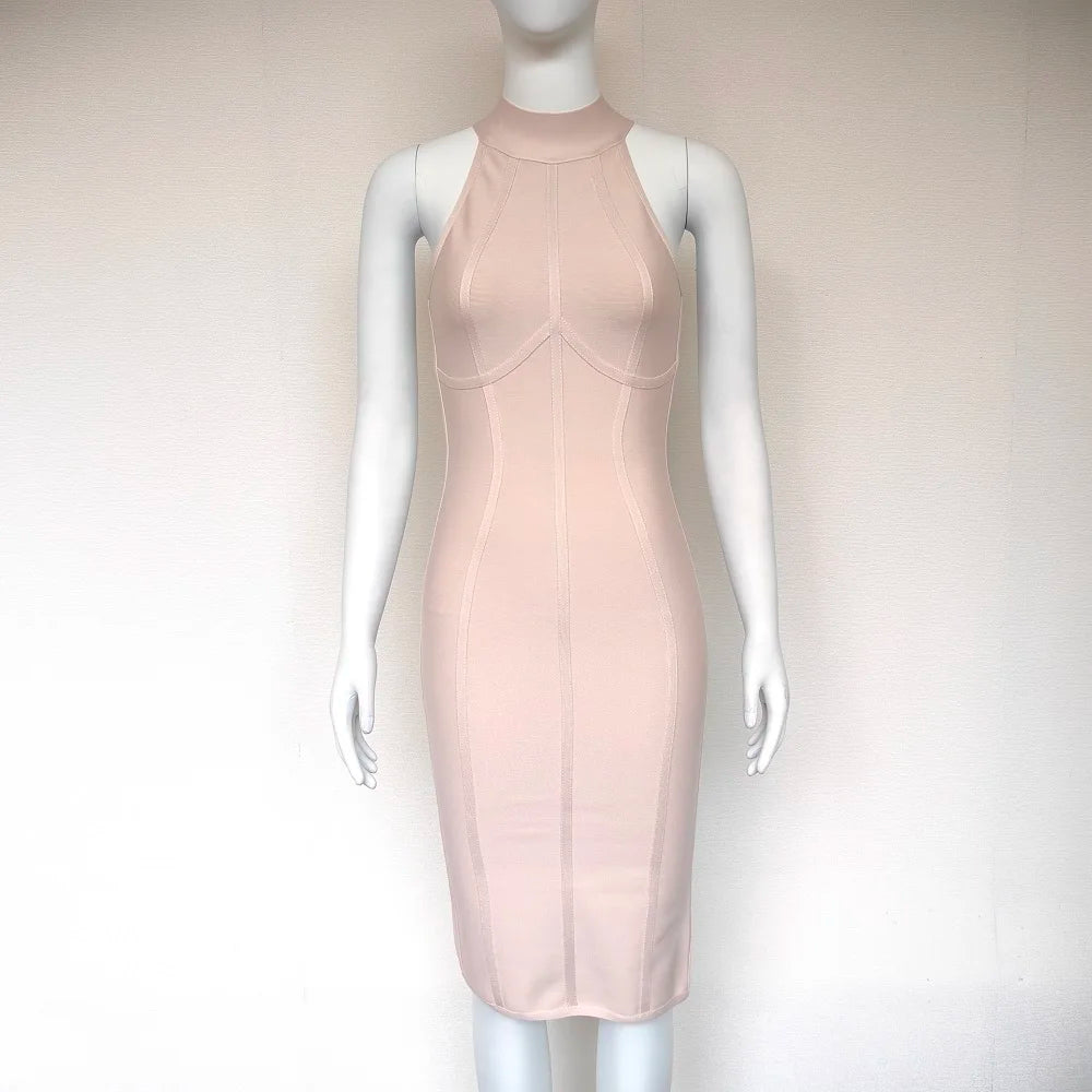 Vestido Sexy de verano para mujer, elegante, elástico, blanco, liso, ajustado, a la moda, para fiesta, XL, venta al por mayor, 2024