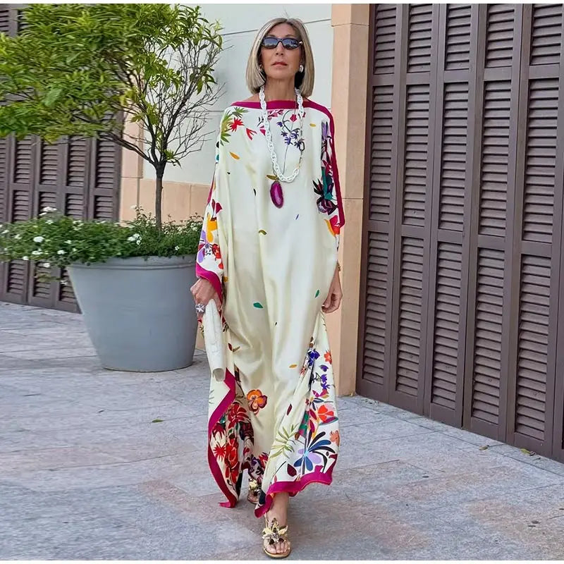 Vestidos Estampados para Mujer, Vestido Bohemio, Caftanes para Mujer, Moda 2026, Vestidos Holgados para Mujer, Vestido Maxi Elegante para la Playa