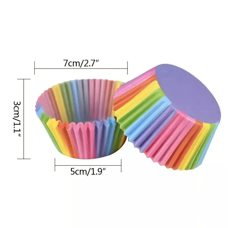 100 unids/pack pastel Muffin Cupcake vasos de papel caja de pastel Cupcake Liner cocina accesorios para hornear molde de pastel herramientas de decoración