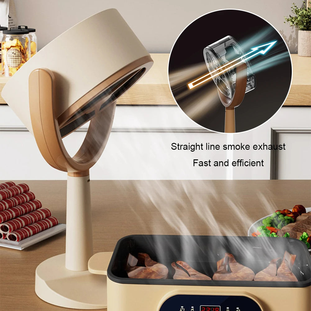 Campana Extractora eléctrica de escritorio, Mini extractor de aire portátil de alta potencia de succión con ángulo ajustable USB para barbacoa, olla caliente, electrodoméstico de cocina