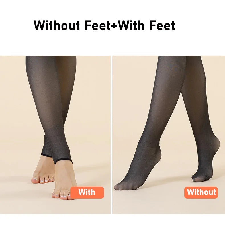 Medias térmicas translúcidas para mujer, pantimedias gruesas, elásticas, de terciopelo, de talla grande, para invierno,medias para mujer,lenceria super sexy,tallas grandes medias termicas mujer ﻿