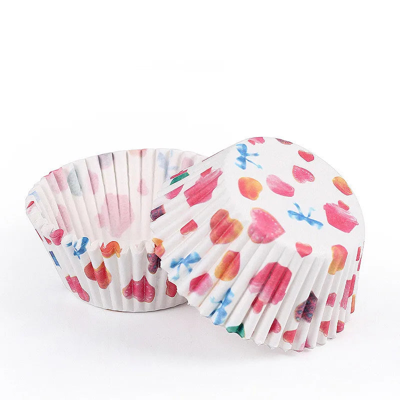 100 unids/pack pastel Muffin Cupcake vasos de papel caja de pastel Cupcake Liner cocina accesorios para hornear molde de pastel herramientas de decoración