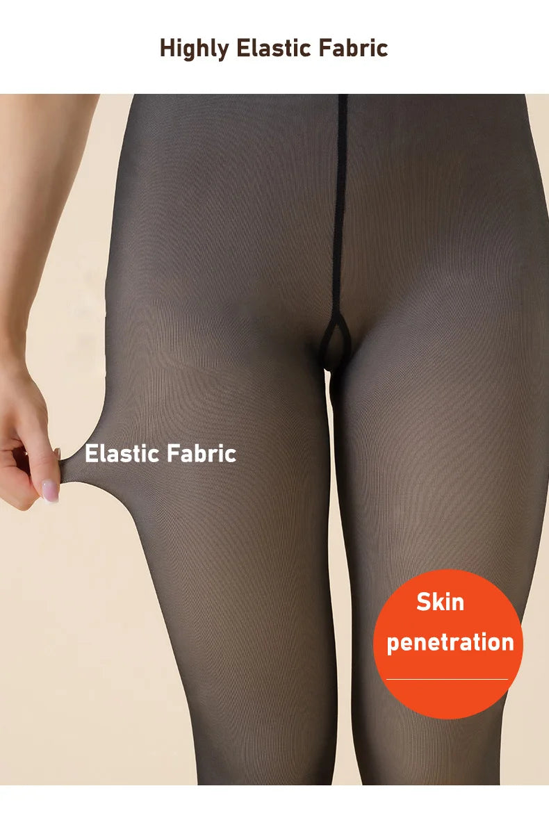 Medias térmicas translúcidas para mujer, pantimedias gruesas, elásticas, de terciopelo, de talla grande, para invierno,medias para mujer,lenceria super sexy,tallas grandes medias termicas mujer ﻿