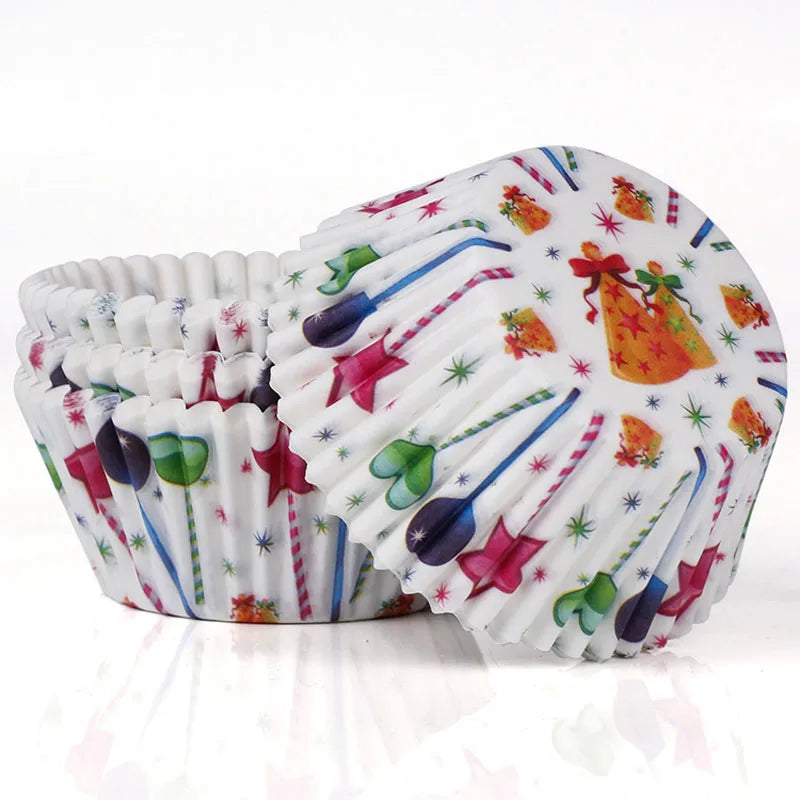 100 unids/pack pastel Muffin Cupcake vasos de papel caja de pastel Cupcake Liner cocina accesorios para hornear molde de pastel herramientas de decoración