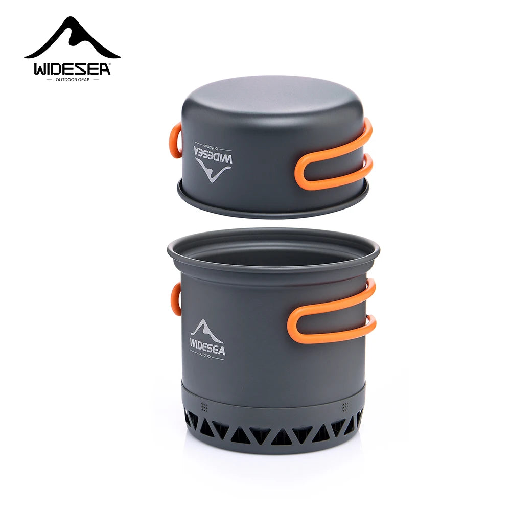 Olla para acampar al aire libre, utensilios de cocina de 1,3l y 2,3l, juego de hervidor de cocina al aire libre, cocina de calor, vajilla de viaje, equipo de utensilio de cocina turístico