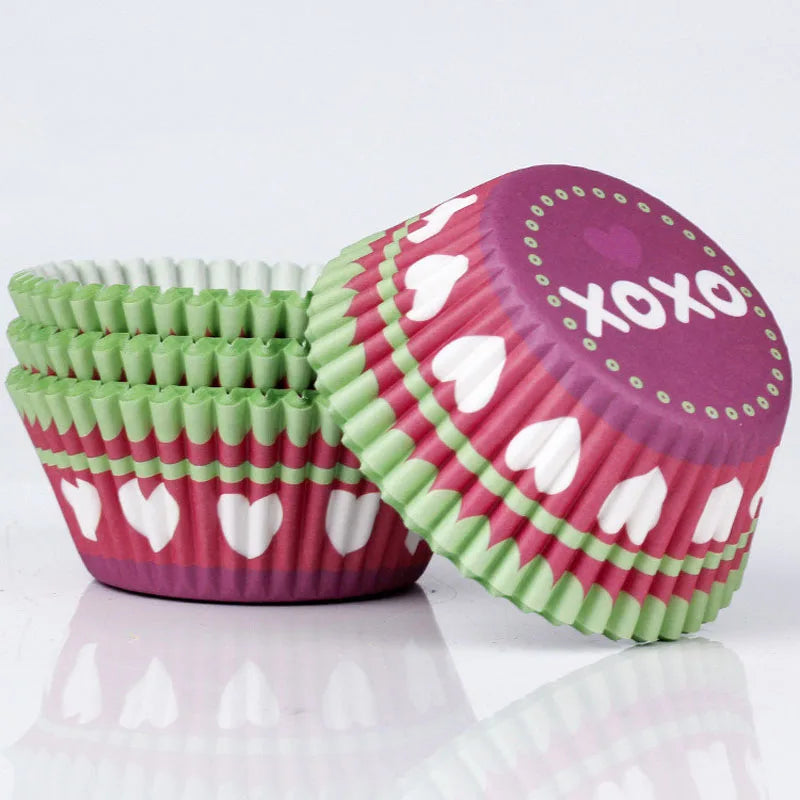 100 unids/pack pastel Muffin Cupcake vasos de papel caja de pastel Cupcake Liner cocina accesorios para hornear molde de pastel herramientas de decoración