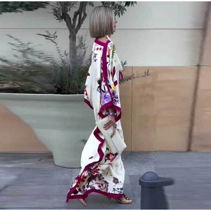 Vestidos Estampados para Mujer, Vestido Bohemio, Caftanes para Mujer, Moda 2026, Vestidos Holgados para Mujer, Vestido Maxi Elegante para la Playa