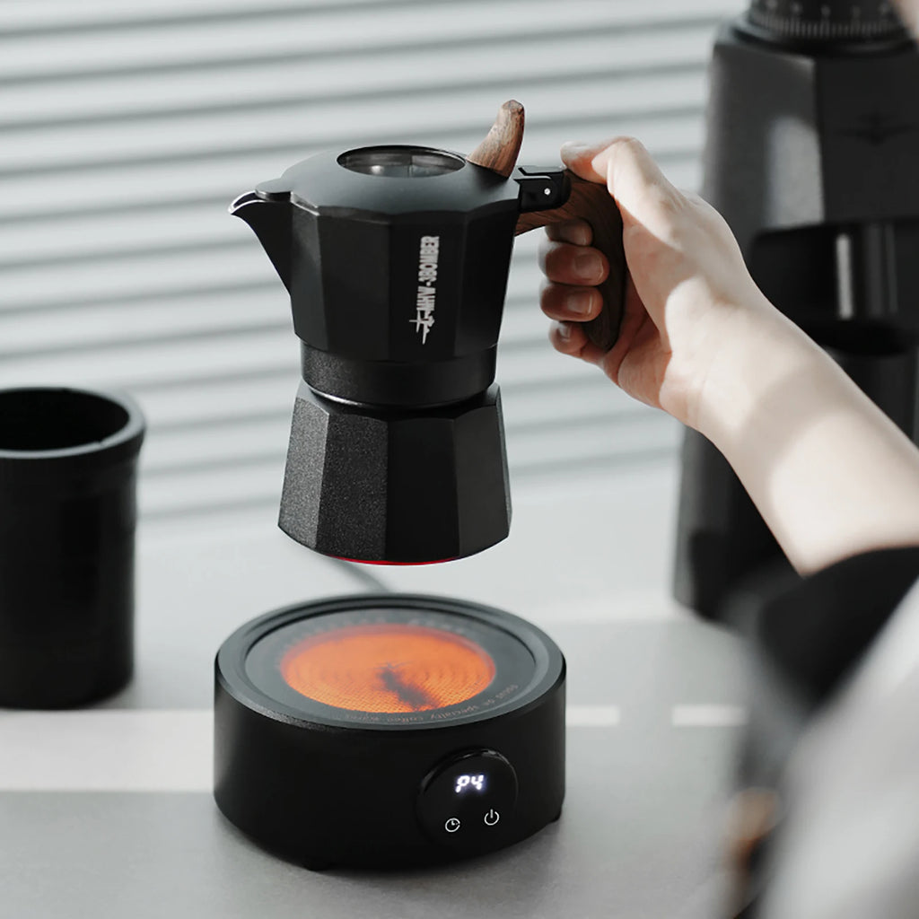 Mini estufa eléctrica de café de MHW-3BOMBER para olla Moka, mesa de cocina de cerámica de 800w, horno de calefacción de agua y leche, herramienta de café, uso en cocina y campamento